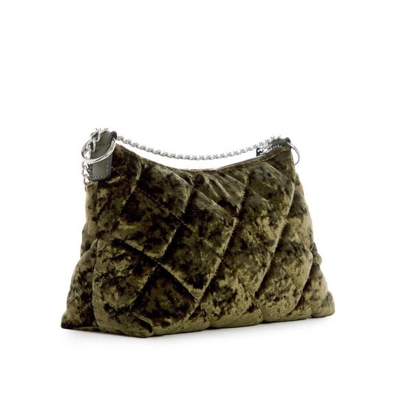 New GUESS Hoboken Velvet Zip-Top Crossbody - Picture 3 of 9